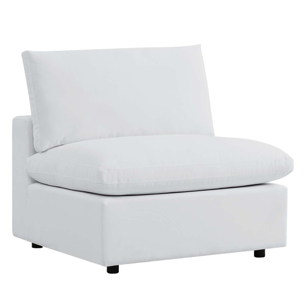 Modway Furniture Commix Sunbrella® Outdoor Patio Sofa - Stylish Three-Seater with Plush Cushions for Ultimate Comfort White EEI-5579-WHI
