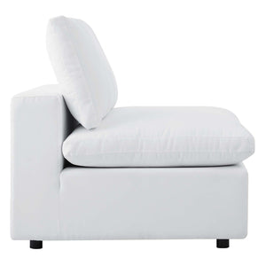 Modway Furniture Commix Sunbrella® Outdoor Patio Sofa - Stylish Three-Seater with Plush Cushions for Ultimate Comfort White EEI-5579-WHI