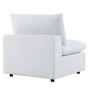 Modway Furniture Commix Sunbrella® Outdoor Patio Sofa - Stylish Three-Seater with Plush Cushions for Ultimate Comfort White EEI-5579-WHI