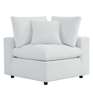Modway Furniture Commix Sunbrella® Outdoor Patio Sofa - Stylish Three-Seater with Plush Cushions for Ultimate Comfort White EEI-5579-WHI