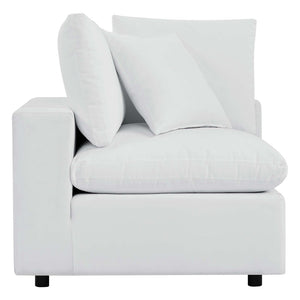 Modway Furniture Commix Sunbrella® Outdoor Patio Sofa - Stylish Three-Seater with Plush Cushions for Ultimate Comfort White EEI-5579-WHI