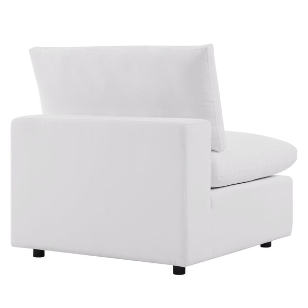 Modway Furniture Commix 5-Piece Outdoor Patio Sectional Sofa – Modern Comfort with Weather-Resistant Durability White EEI-5587-WHI