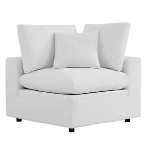 Modway Furniture Commix 5-Piece Outdoor Patio Sectional Sofa – Modern Comfort with Weather-Resistant Durability White EEI-5587-WHI
