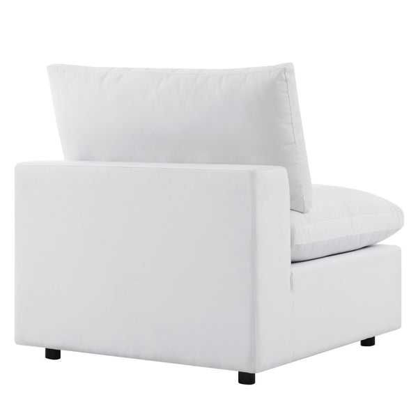 Modway Furniture Commix 5-Piece Sunbrella® Outdoor Sectional Sofa Set for Stylish, Comfortable Lounging and Entertaining White EEI-5588-WHI