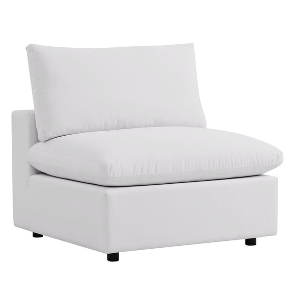 Modway Furniture Commix 5-Piece Outdoor Patio Sectional Sofa – Comfortable, Modular Design for Stylish Entertaining White EEI-5589-WHI