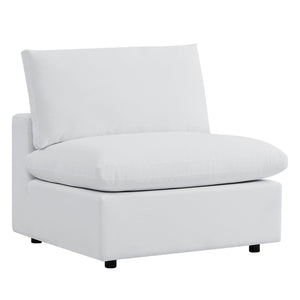 Modway Furniture Commix 5-Piece Sunbrella® Outdoor Sectional Sofa - Modern, Durable, All-Weather Comfort for Patios White EEI-5590-WHI