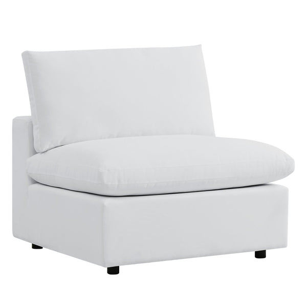 Modway Furniture Commix 5-Piece Sunbrella® Outdoor Sectional Sofa - Modern, Durable, All-Weather Comfort for Patios White EEI-5590-WHI