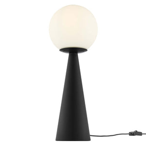 Modway Furniture Apex Globe Table Lamp - Modern Opaque Glass & Iron Base, Perfect for Home or Office Décor, 16"H EEI-5621-WHI-BLK