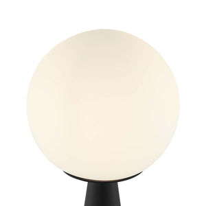 Modway Furniture Apex Globe Table Lamp - Modern Opaque Glass & Iron Base, Perfect for Home or Office Décor, 16"H EEI-5621-WHI-BLK