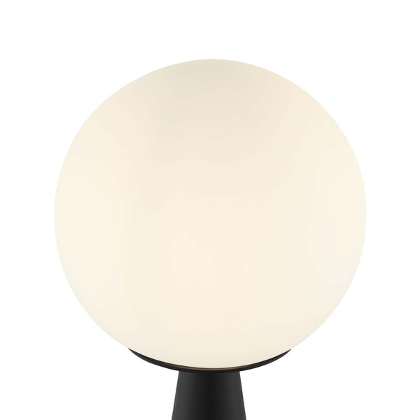 Modway Furniture Apex Globe Table Lamp - Modern Opaque Glass & Iron Base, Perfect for Home or Office Décor, 16"H EEI-5621-WHI-BLK