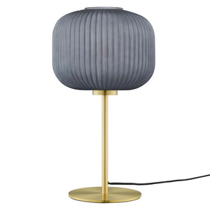 Modway Furniture Reprise Glass Sphere Table Lamp - Mid-Century Modern Design for Cozy Ambient Lighting in Any Room Black Satin Brass EEI-5622-BLK-SBR