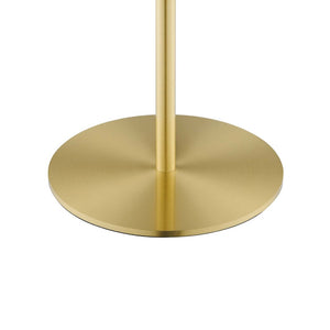 Modway Furniture Reprise Glass Sphere Table Lamp - Mid-Century Modern Design for Cozy Ambient Lighting in Any Room White Satin Brass EEI-5622-WHI-SBR