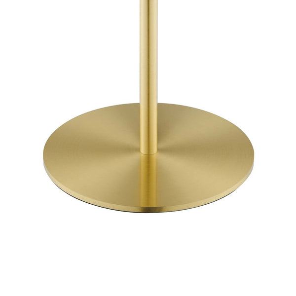 Modway Furniture Reprise Glass Sphere Table Lamp - Mid-Century Modern Design for Cozy Ambient Lighting in Any Room White Satin Brass EEI-5622-WHI-SBR