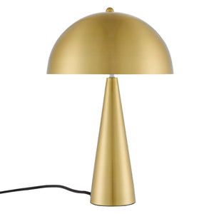 Modway Furniture Selena Metal Table Lamp - Sculptural Design for Mid-Century Modern Decor, Perfect Ambient Lighting Satin Brass EEI-5624-SBR
