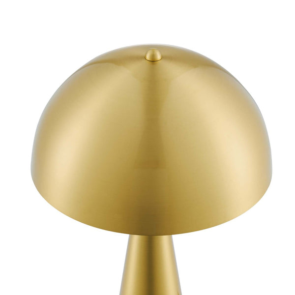 Modway Furniture Selena Metal Table Lamp - Sculptural Design for Mid-Century Modern Decor, Perfect Ambient Lighting Satin Brass EEI-5624-SBR
