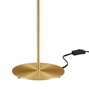 Modway Furniture Ideal Metal Table Lamp - Industrial-Inspired Accent Light for Modern Interiors & Task Lighting Pink Satin Brass EEI-5629-PNK-SBR