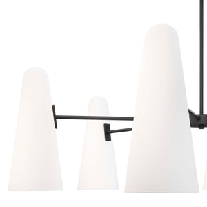 Modway Furniture Beacon 6-Light Chandelier - Modern Minimalist Design with Adjustable Height for Any Space EEI-5648-OPA-BLK