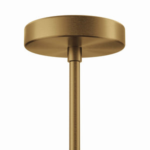 Modway Furniture Stellar 5-Light Chandelier - Modern Opal Satin Brass Fixture with Adjustable Height & Elegant Design EEI-5658-OPA-SBR