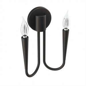 Modway Furniture Penrose 2-Light Wall Sconce - Modern Metal Design for Bathrooms, Hallways, and Living Spaces EEI-5666-BLK