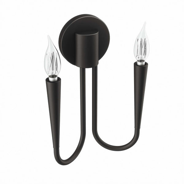 Modway Furniture Penrose 2-Light Wall Sconce - Modern Metal Design for Bathrooms, Hallways, and Living Spaces EEI-5666-BLK