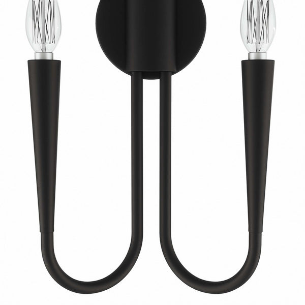 Modway Furniture Penrose 2-Light Wall Sconce - Modern Metal Design for Bathrooms, Hallways, and Living Spaces EEI-5666-BLK