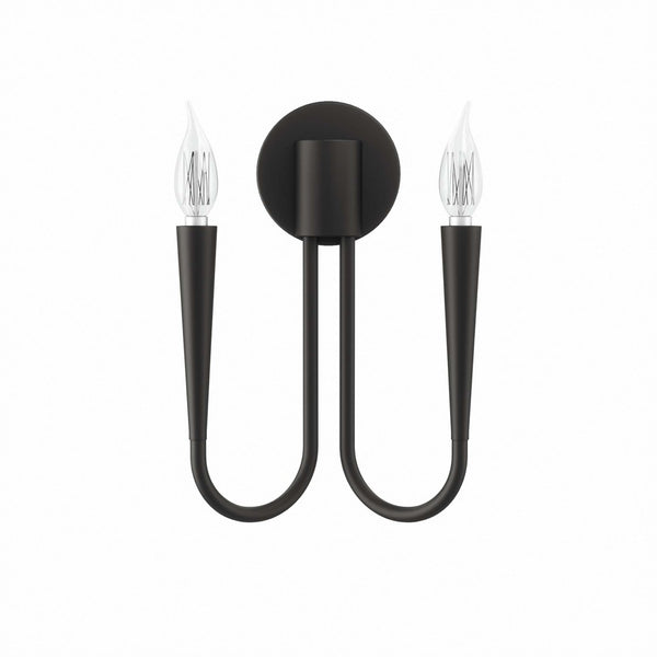 Modway Furniture Penrose 2-Light Wall Sconce - Modern Metal Design for Bathrooms, Hallways, and Living Spaces EEI-5666-BLK