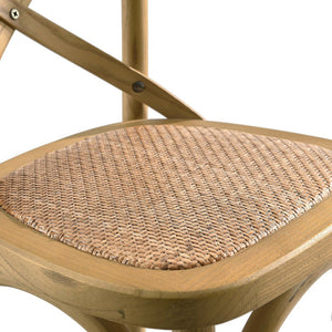 Modway Furniture Gear Counter Stool by Modway - Rustic Farmhouse Design with Durable Rattan Seat and Sturdy Elm Frame Natural EEI-5667-NAT