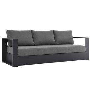 Modway Furniture Tahoe Outdoor Patio Aluminum Sofa - Weather-Resistant, Stylish Design for Ultimate Comfort & Relaxation Gray Charcoal EEI-5676-GRY-CHA