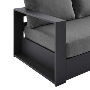 Modway Furniture Tahoe Outdoor Patio Aluminum Sofa - Weather-Resistant, Stylish Design for Ultimate Comfort & Relaxation Gray Charcoal EEI-5676-GRY-CHA