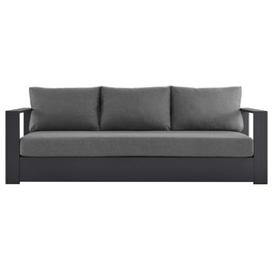 Modway Furniture Tahoe Outdoor Patio Aluminum Sofa - Weather-Resistant, Stylish Design for Ultimate Comfort & Relaxation Gray Charcoal EEI-5676-GRY-CHA