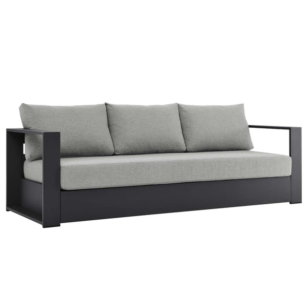 Modway Furniture Tahoe Outdoor Patio Aluminum Sofa - Weather-Resistant, Stylish Design for Ultimate Comfort & Relaxation Gray Gray EEI-5676-GRY-GRY