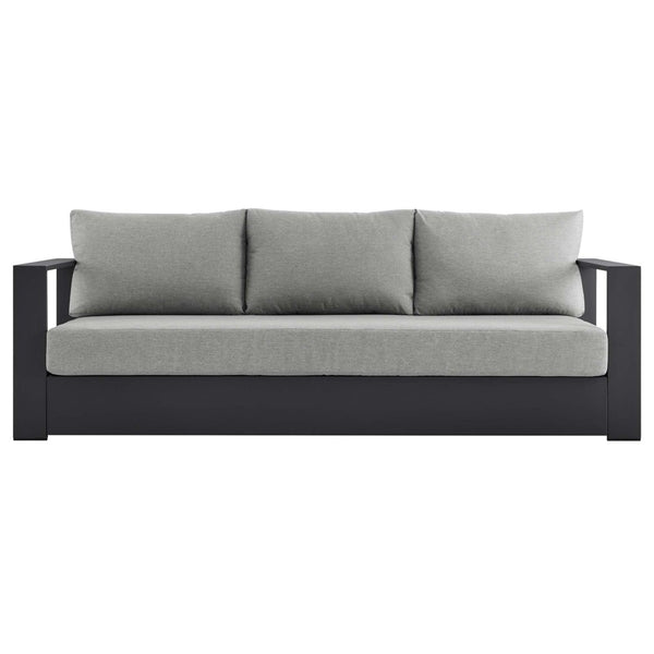 Modway Furniture Tahoe Outdoor Patio Aluminum Sofa - Weather-Resistant, Stylish Design for Ultimate Comfort & Relaxation Gray Gray EEI-5676-GRY-GRY