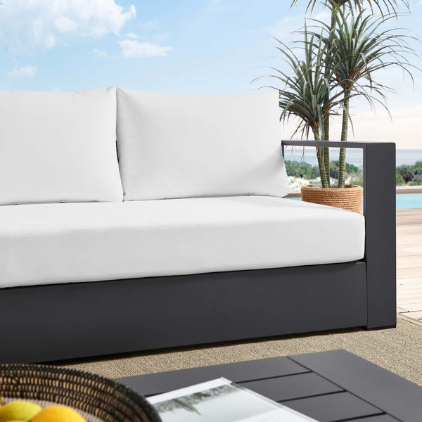 Modway Furniture Tahoe Outdoor Patio Aluminum Sofa - Weather-Resistant, Stylish Design for Ultimate Comfort & Relaxation Gray White EEI-5676-GRY-WHI