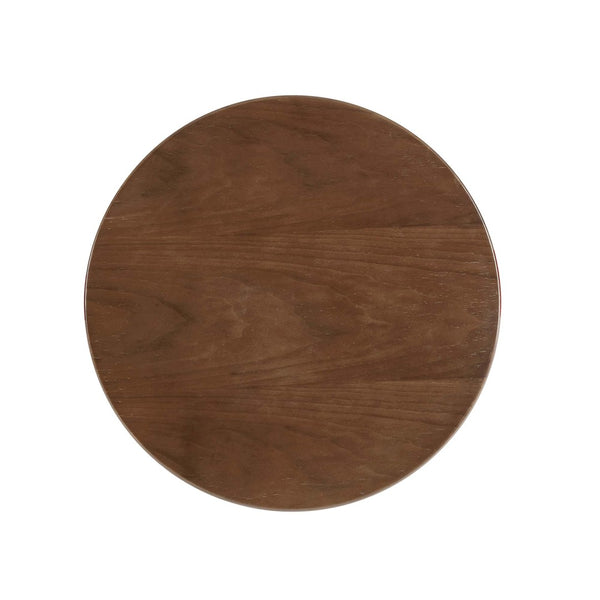 Modway Furniture Lippa 20" Round Wood Accent Table - Mid-Century Modern Design with Gold Pedestal Base for Any Space EEI-5684-GLD-WAL