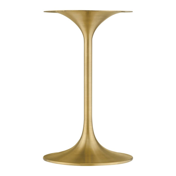 Modway Furniture Lippa 20" Round Wood Accent Table - Mid-Century Modern Design with Gold Pedestal Base for Any Space EEI-5684-GLD-WAL