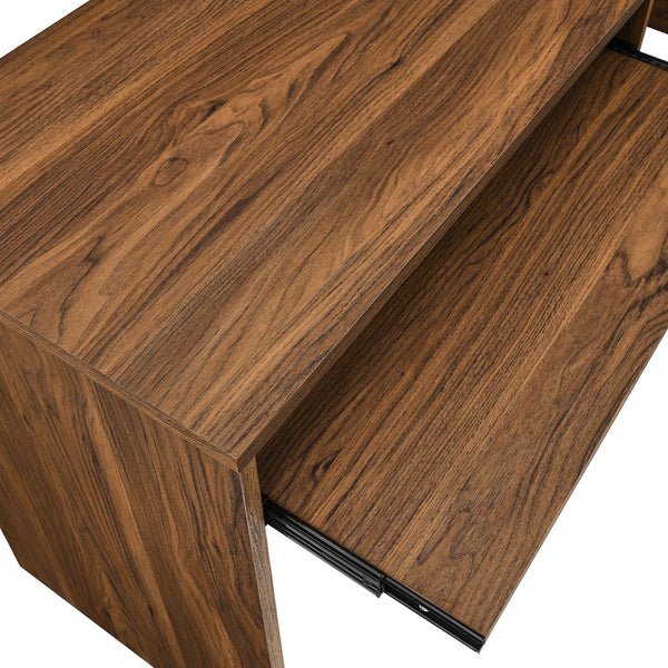 Modway Furniture Venture L-Shaped Desk for Home Office - Stylish Walnut Finish, Spacious Design & Easy Assembly EEI-5703-WAL