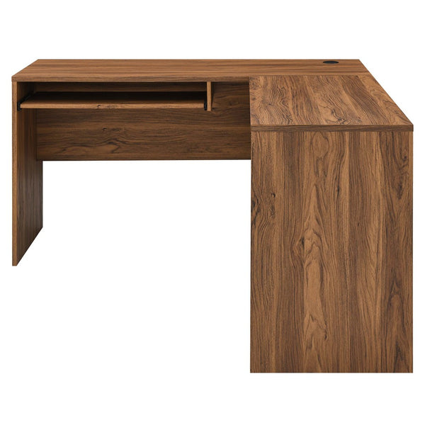 Modway Furniture Venture L-Shaped Desk for Home Office - Stylish Walnut Finish, Spacious Design & Easy Assembly EEI-5703-WAL