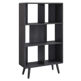 Modway Furniture Transmit 5 Shelf Wood Grain Bookcase Charcoal 11.5 x 30.5 x 52.5