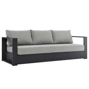 Modway Furniture Tahoe 2-Piece Outdoor Patio Set - Modern Powder-Coated Aluminum Sofa & Coffee Table for Comfort Gray Gray EEI-5750-GRY-GRY