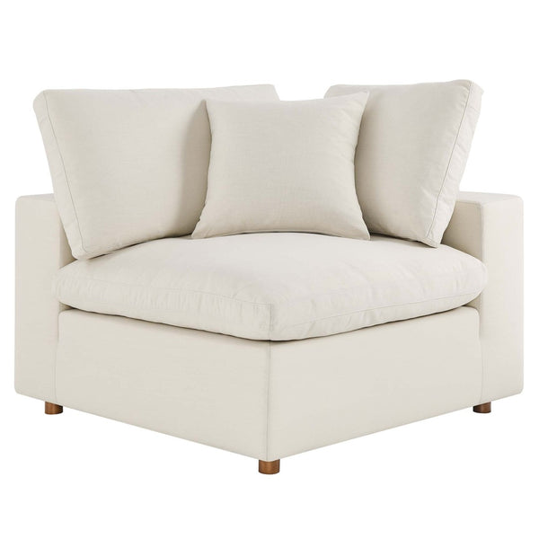 Modway Furniture Commix Six Piece Modular Sectional Sofa with Down Filled Linen Texture Cushions EEI-5761-LBG