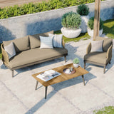 Modway Furniture Meadow Outdoor Patio Set EEI-5762-NAT-TAU