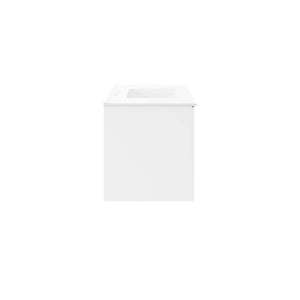 Modway Furniture Vitality 36” Wall-Mount Bathroom Vanity with Integrated Sink - Modern Storage & Clean Design White White EEI-5783-WHI-WHI