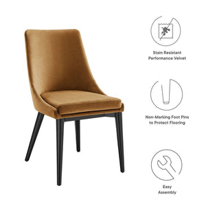 Modway Furniture Viscount Accent Velvet Dining Chairs Set of 2 - Stain-Resistant, Stylish Comfort for Any Space EEI-5816-COG