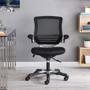 Modway Furniture Edge Mesh Office Chair - Adjustable Ergonomic Seating Solution for Comfort and Style at Work EEI-594-BLK