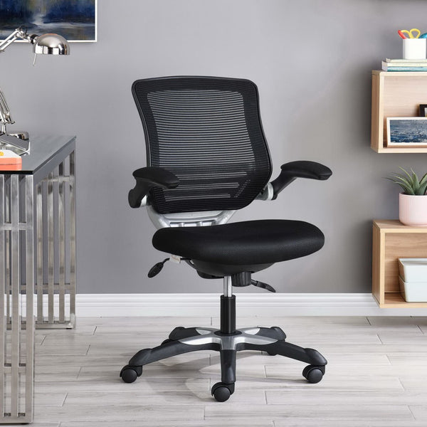 Modway Furniture Edge Mesh Office Chair - Adjustable Ergonomic Seating Solution for Comfort and Style at Work EEI-594-BLK