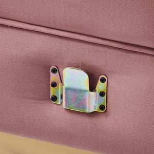 Modway Furniture Sanguine Channel Tufted Performance Velvet Left-Arm Chair - Luxurious Comfort & Modern Elegance Dusty Rose EEI-6031-DUS