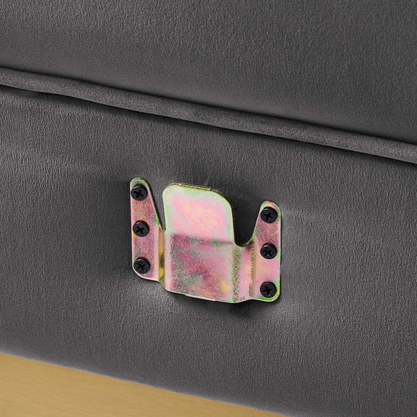 Modway Furniture Sanguine Channel Tufted Performance Velvet Left-Arm Chair - Luxurious Comfort & Modern Elegance Gray EEI-6031-GRY