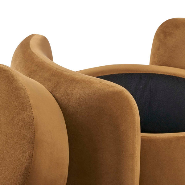 Modway Furniture Nebula Performance Velvet Ottoman - Stain-Resistant, Versatile Storage & Comfort for Modern Living EEI-6055-COG