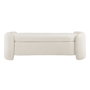 Modway Furniture Nebula Boucle Upholstered Bench – Stylish Ivory Storage Seat for Living Rooms, Bedrooms & Entryways EEI-6056-IVO