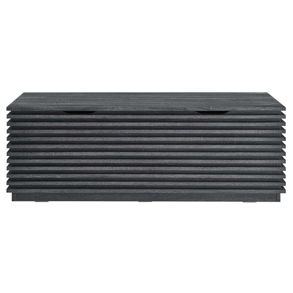 Modway Furniture Render Storage Bench - Mid-Century Modern Design with Stylish Storage and Easy Access for Any Space Charcoal EEI-6057-CHA